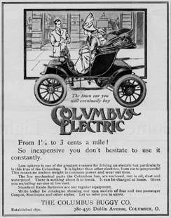 Columbus Electric, Anzeige aus dem Jahr 1909